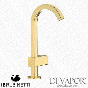 IB Rubinetti EO200IS_1 Elio Washbasin Mono Mixer with Hydroprogressive Cartridge Complete with Drain 60Degree Cut Spout and Plain Lever Spare Parts