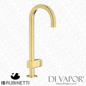 IB Rubinetti EO200IS_4 Elio Washbasin Mono Mixer with Hydroprogressive Cartridge Complete with Drain Full Arch Spout and Coral Lever Spare Parts