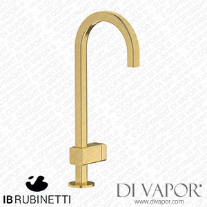 IB Rubinetti EO200ON_3 Elio Washbasin Mono Mixer with Hydroprogressive Cartridge Complete with Drain Full Arch Spout and Plain Lever Spare Parts