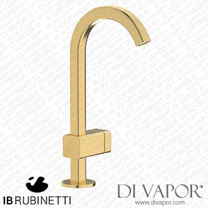 IB Rubinetti EO200OS_1 Elio Washbasin Mono Mixer with Hydroprogressive Cartridge Complete with Drain 60Degree Cut Spout and Plain Lever Spare Parts