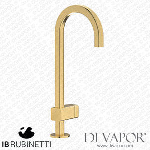 IB Rubinetti EO200OS_3 Elio Washbasin Mono Mixer with Hydroprogressive Cartridge Complete with Drain Full Arch Spout and Plain Lever Spare Parts