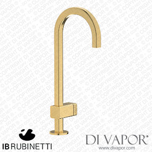 IB Rubinetti EO200OS_4 Elio Washbasin Mono Mixer with Hydroprogressive Cartridge Complete with Drain Full Arch Spout and Coral Lever Spare Parts