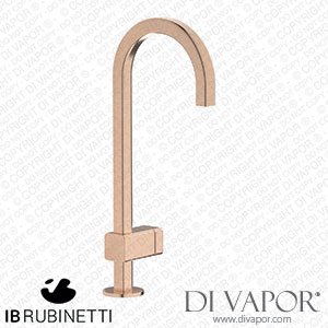 IB Rubinetti EO200SR_3 Elio Washbasin Mono Mixer with Hydroprogressive Cartridge Complete with Drain Full Arch Spout and Plain Lever Spare Parts