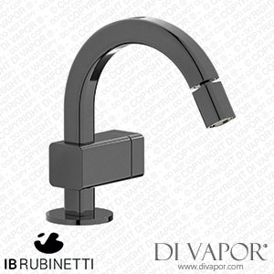 IB Rubinetti EO220CF_1 Elio Bidet Mono Mixer with Hydroprogressive Cartridge Complete with Drain 60Degree Cut Spout and Plain Lever Spare Parts