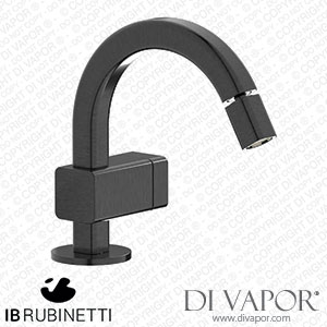 IB Rubinetti EO220CS_1 Elio Bidet Mono Mixer with Hydroprogressive Cartridge Complete with Drain 60Degree Cut Spout and Plain Lever Spare Parts