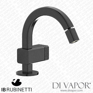 IB Rubinetti EO220CS_2 Elio Bidet Mono Mixer with Hydroprogressive Cartridge Complete with Drain 60Degree Cut Spout and Coral Lever Spare Parts