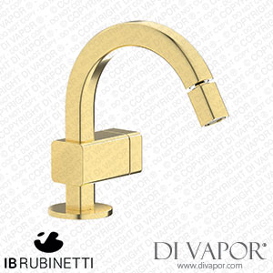 IB Rubinetti EO220IS_1 Elio Bidet Mono Mixer with Hydroprogressive Cartridge Complete with Drain 60Degree Cut Spout and Plain Lever Spare Parts