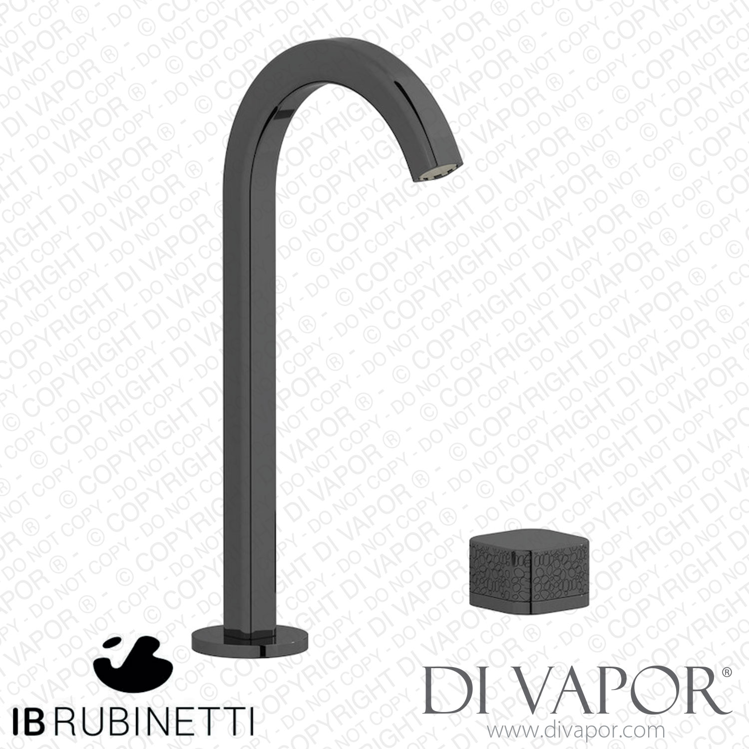 IB Rubinetti EO394CF_2 Elio Washbasin Two Hole Mixer with Hydroprogressive Cartridge Complete with Drain 60Degree Cut Spout and Coral Lever Spare Parts
