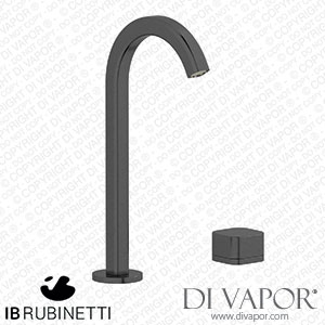 IB Rubinetti EO394CS_1 Elio Washbasin Two Hole Mixer with Hydroprogressive Cartridge Complete with Drain 60Degree Cut Spout and Plain Lever Spare Parts
