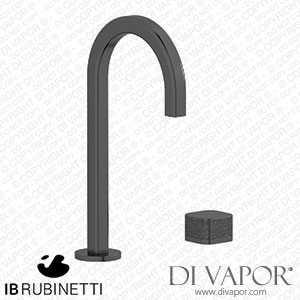 IB Rubinetti EO394CS_4 Elio Washbasin Two Hole Mixer with Hydroprogressive Cartridge Complete with Drain Full Arch Spout and Coral Lever Spare Parts