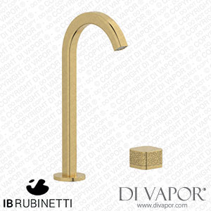 IB Rubinetti EO394OS_2 Elio Washbasin Two Hole Mixer with Hydroprogressive Cartridge Complete with Drain 60Degree Cut Spout and Coral Lever Spare Parts