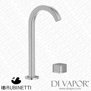 IB Rubinetti EO394SS_2 Elio Washbasin Two Hole Mixer with Hydroprogressive Cartridge Complete with Drain 60Degree Cut Spout and Coral Lever Spare Parts
