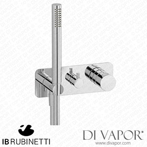 IB Rubinetti EOO313CC Only One Exposed Parts for Manual Wall Mixer with Two Ways Diverter and Shower Kit Spare Parts