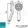 VADO ERI-HandsetMF-DB-CP Spare Parts Diagram