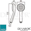 VADO ERI-HandsetSF-DB-CP Spare Parts Diagram