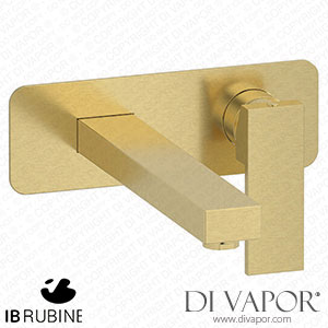 IB Rubinetti ERU207IS Rubacuori Wall Mounted Washbasin Mixer with Long Spout Complete with Drain Spare Parts
