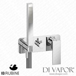 IB Rubinetti ERU314CC Rubacuori Exposed Parts for Manual Wall Mixer with Three Ways Diverter and Shower Kit Spare Parts