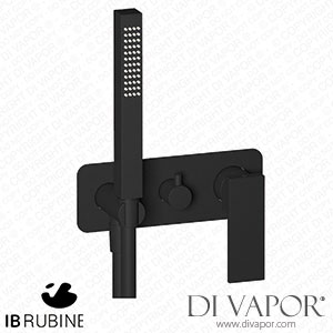 IB Rubinetti ERU314NP Rubacuori Exposed Parts for Manual Wall Mixer with Three Ways Diverter and Shower Kit Spare Parts