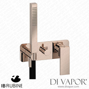 IB Rubinetti ERU314RS Rubacuori Exposed Parts for Manual Wall Mixer with Three Ways Diverter and Shower Kit Spare Parts