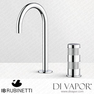 IB Rubinetti ERX208OS Reflex Wall Monted Washbasin Hydroprogressive Mixer with Short Spout Complete with Drain Spare Parts