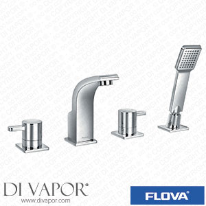 Flova ES4HBSM Essence 4-Hole Deck Mounted Bath and Shower Mixer with Shower Set Spare Parts