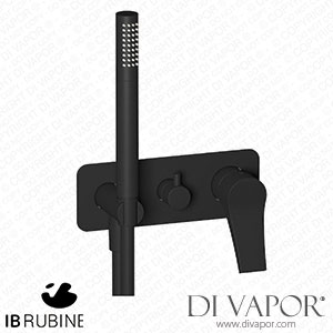IB Rubinetti ETW313NP Twitter Exposed Parts for Manual Wall Mixer with Two Ways Diverter and Shower Kit Spare Parts