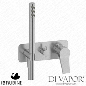 IB Rubinetti ETW313SS Twitter Exposed Parts for Manual Wall Mixer with Two Ways Diverter and Shower Kit Spare Parts