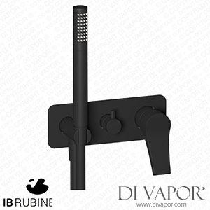 IB Rubinetti ETW314NP Twitter Exposed Parts for Manual Wall Mixer with Three Ways Diverter and Shower Kit Spare Parts