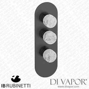 IB Rubinetti EUA212CSNMR_1 Aqua - 2 Ways Thermostatic Shower Spare Parts