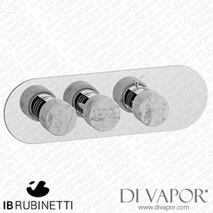 IB Rubinetti EUA222CCNMR_1 Aqua - 2 Ways Thermostatic Shower Spare Parts