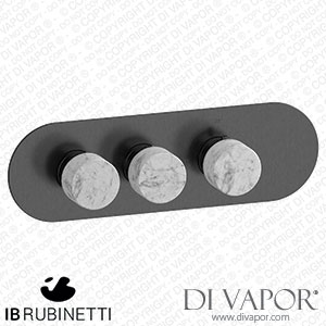 IB Rubinetti EUA222CSNMR_1 Aqua - 2 Ways Thermostatic Shower Spare Parts