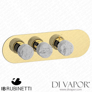 IB Rubinetti EUA222IINMR_1 Aqua - 2 Ways Thermostatic Shower Spare Parts