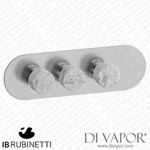 IB Rubinetti EUA222SSNMR_1 Aqua - 2 Ways Thermostatic Shower Spare Parts