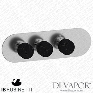 IB Rubinetti EUA222SSNMR_2 Aqua - 2 Ways Thermostatic Shower Spare Parts