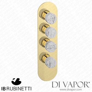 IB Rubinetti EUA312IINMR_1 Aqua - 3 Ways Thermostatic Shower Spare Parts