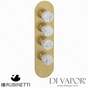 IB Rubinetti EUA312ONNMR_1 Aqua - 3 Ways Thermostatic Shower Spare Parts
