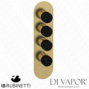 IB Rubinetti EUA312ONNMR_2 Aqua - 3 Ways Thermostatic Shower Spare Parts