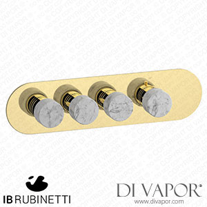 IB Rubinetti EUA322IINMR_1 Aqua - 3 Ways Thermostatic Shower Spare Parts