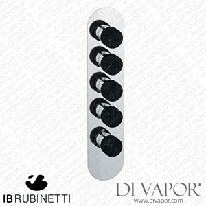 IB Rubinetti EUA412CSNMR_2 Aqua - 4 Ways Thermostatic Shower Spare Parts