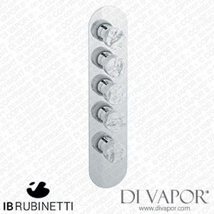 IB Rubinetti EUA412IINMR_1 Aqua - 4 Ways Thermostatic Shower Spare Parts