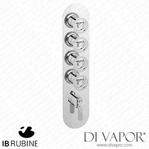 IB Rubinetti EUA412RSNB1 Aqua - 4 Ways Thermostatic Shower Spare Parts
