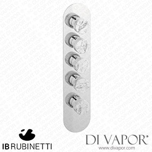 IB Rubinetti EUA412SSNMR_1 Aqua - 4 Ways Thermostatic Shower Spare Parts