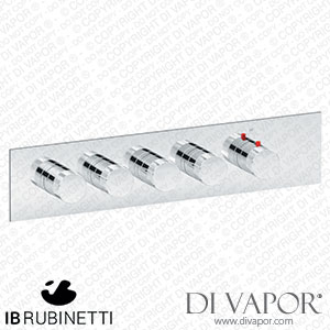 IB Rubinetti EUA421CFNID1 Aqua - 4 Ways Thermostatic Shower Spare Parts