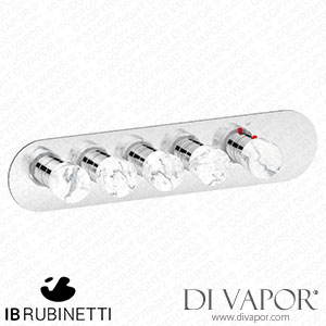 IB Rubinetti EUA422CCNMR_1 Aqua - 4 Ways Thermostatic Shower Spare Parts