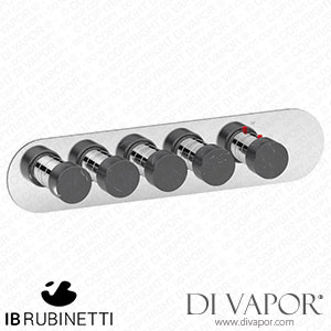 IB Rubinetti EUA422CCNMR_2 Aqua - 4 Ways Thermostatic Shower Spare Parts