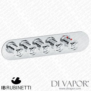 IB Rubinetti EUA422CFNB1 Aqua - 4 Ways Thermostatic Shower Spare Parts