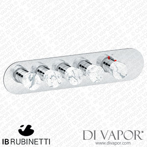 IB Rubinetti EUA422CFNMR_1 Aqua - 4 Ways Thermostatic Shower Spare Parts