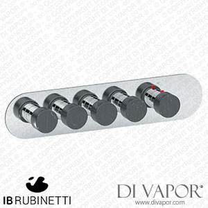 IB Rubinetti EUA422CFNMR_2 Aqua - 4 Ways Thermostatic Shower Spare Parts