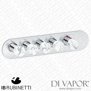 IB Rubinetti EUA422CSNMR_1 Aqua - 4 Ways Thermostatic Shower Spare Parts