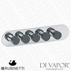IB Rubinetti EUA422CSNMR_2 Aqua - 4 Ways Thermostatic Shower Spare Parts